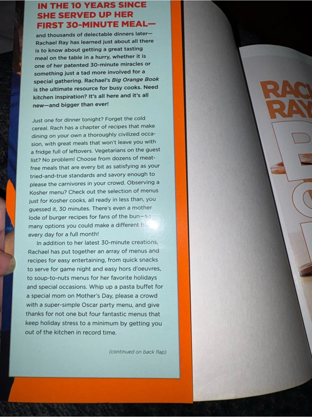 Rachael Ray’s big orange book of recipes EUC